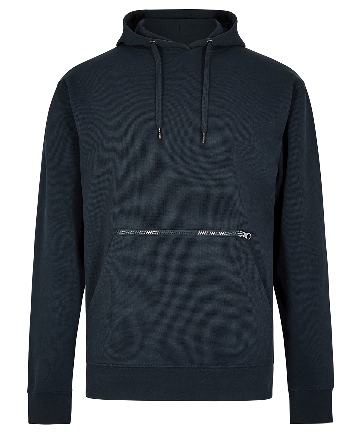 Regular Fit Piqué Hoodie With Zipped Pocket - Image 4
