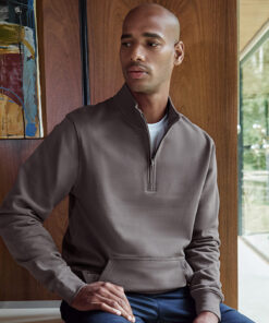 Regular Fit 1/4-Zip Piqué Sweatshirt