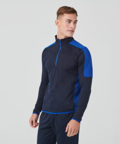 ¼ Zip Mid-Layer With Contrast Panelling