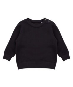 Crew Neck Sweatshirt With Shoulder Poppers