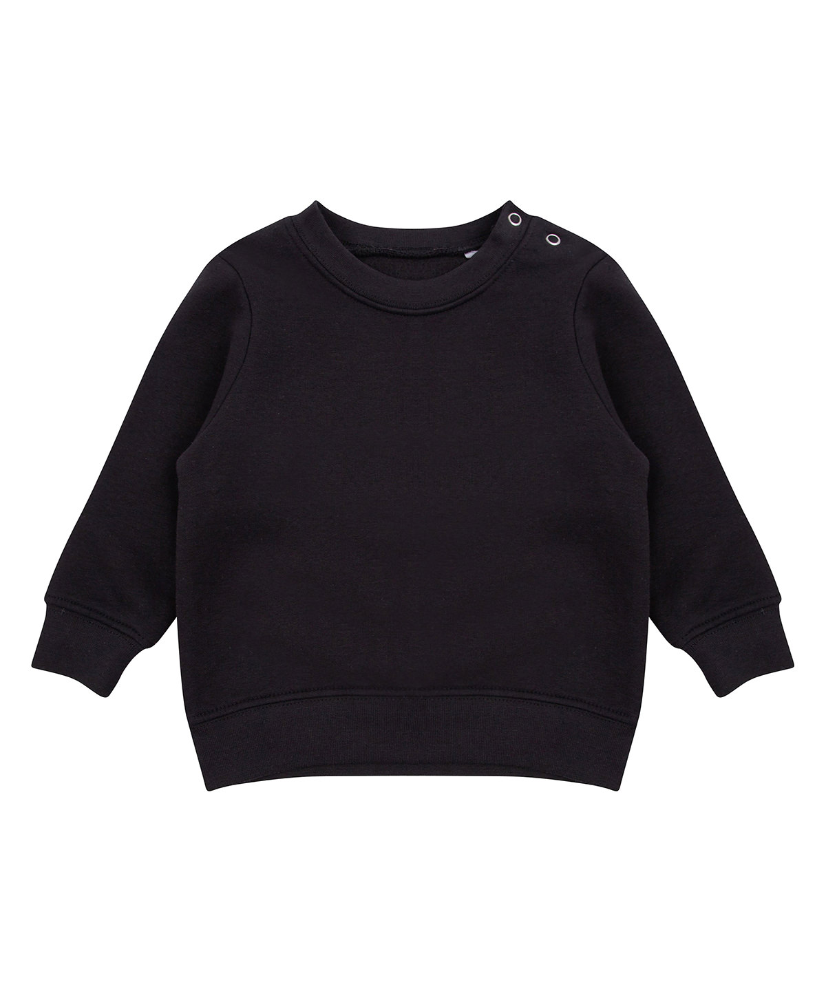 Crew Neck Sweatshirt With Shoulder Poppers