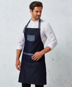 Premier Domain Contrast Denim Bib Apron