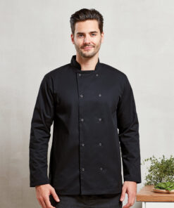 Premier Studded Front Long Sleeve Chef's Jacket