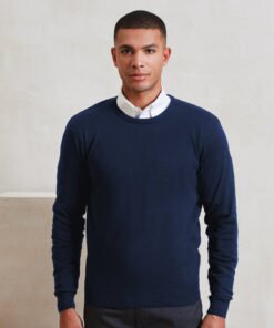 Premier Crew Neck Cotton-Rich Knitted Sweater