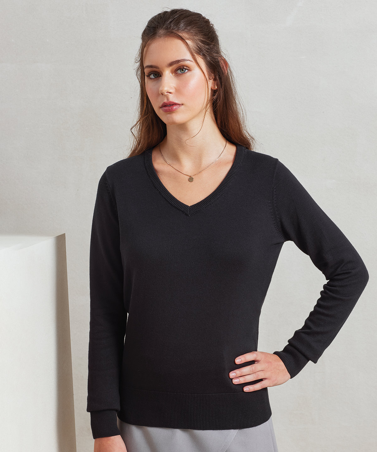 Premier Women's V-Neck Knitted Sweater