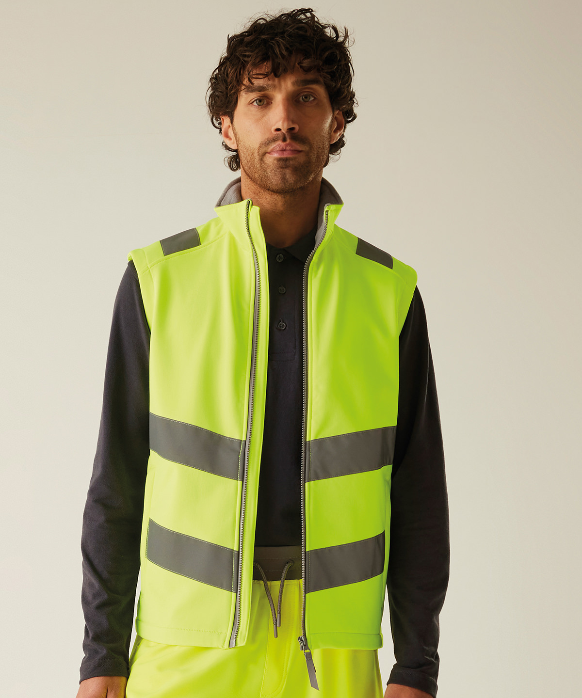 Hi-Vis Pro Contract Ablaze Softshell Bodywarmer