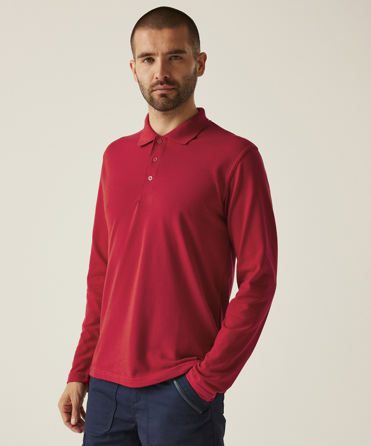 Pro 65/35 Long Sleeve Polo