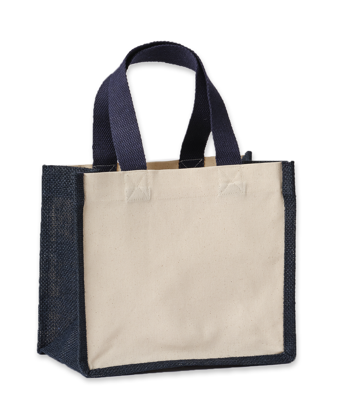 Jute Canvas Panel Shopper - Image 3
