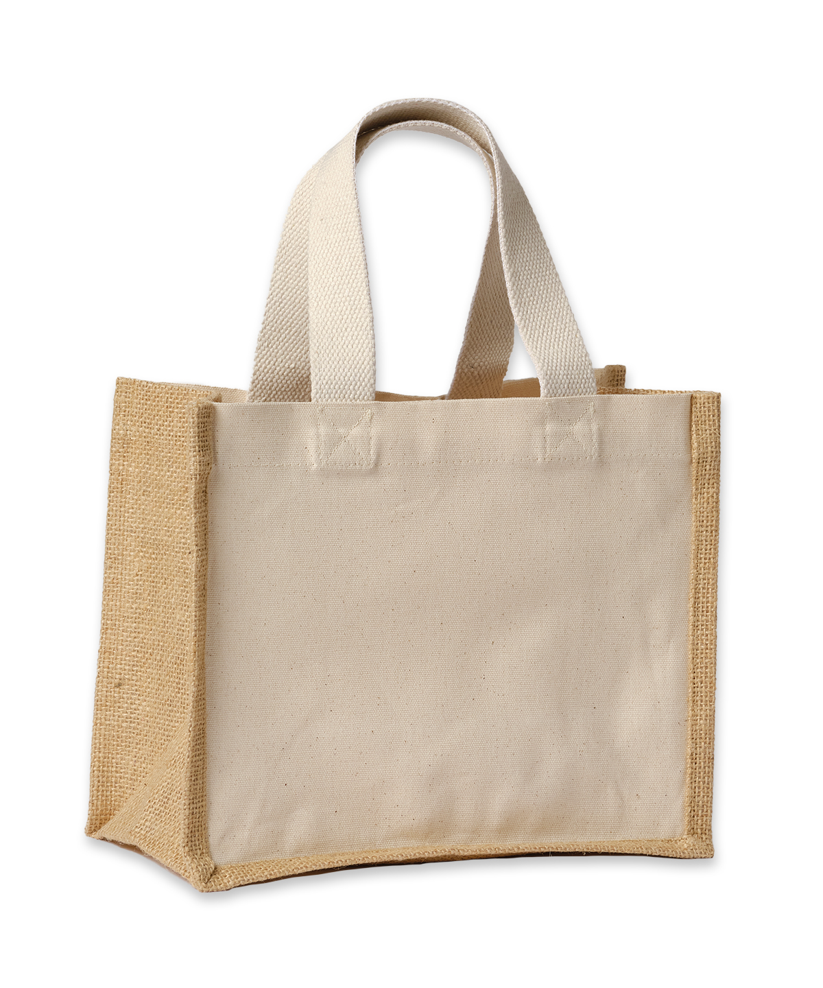 Jute Canvas Panel Shopper - Image 4