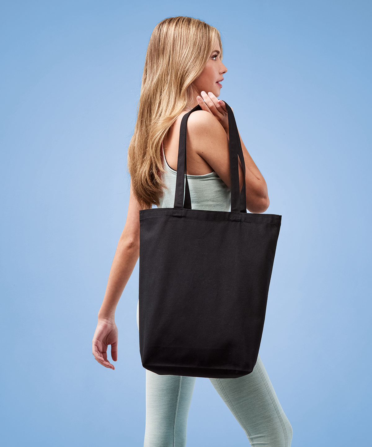 Recycled Premium Canvas ‘Flat Base’ Shopper
