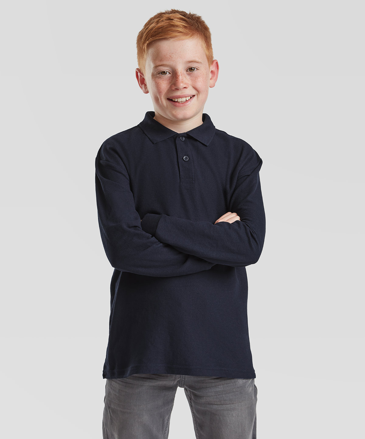 Kids Long Sleeve 65/35 Polo