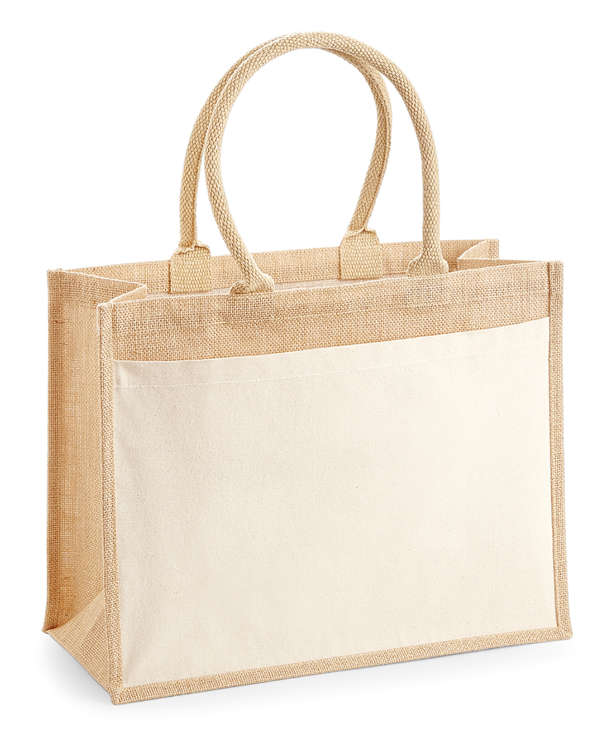 Cotton Pocket Jute Shopper - Image 2