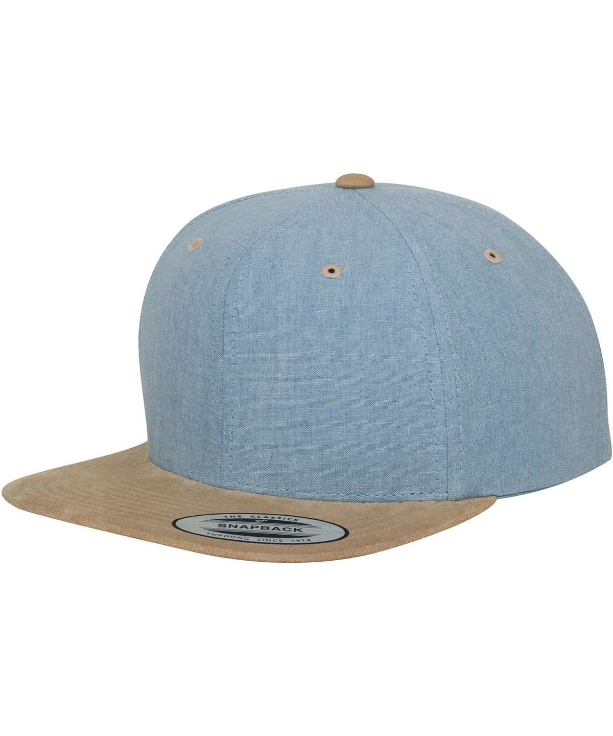 Chambray-Suede Snapback (6089Ch) - Image 3