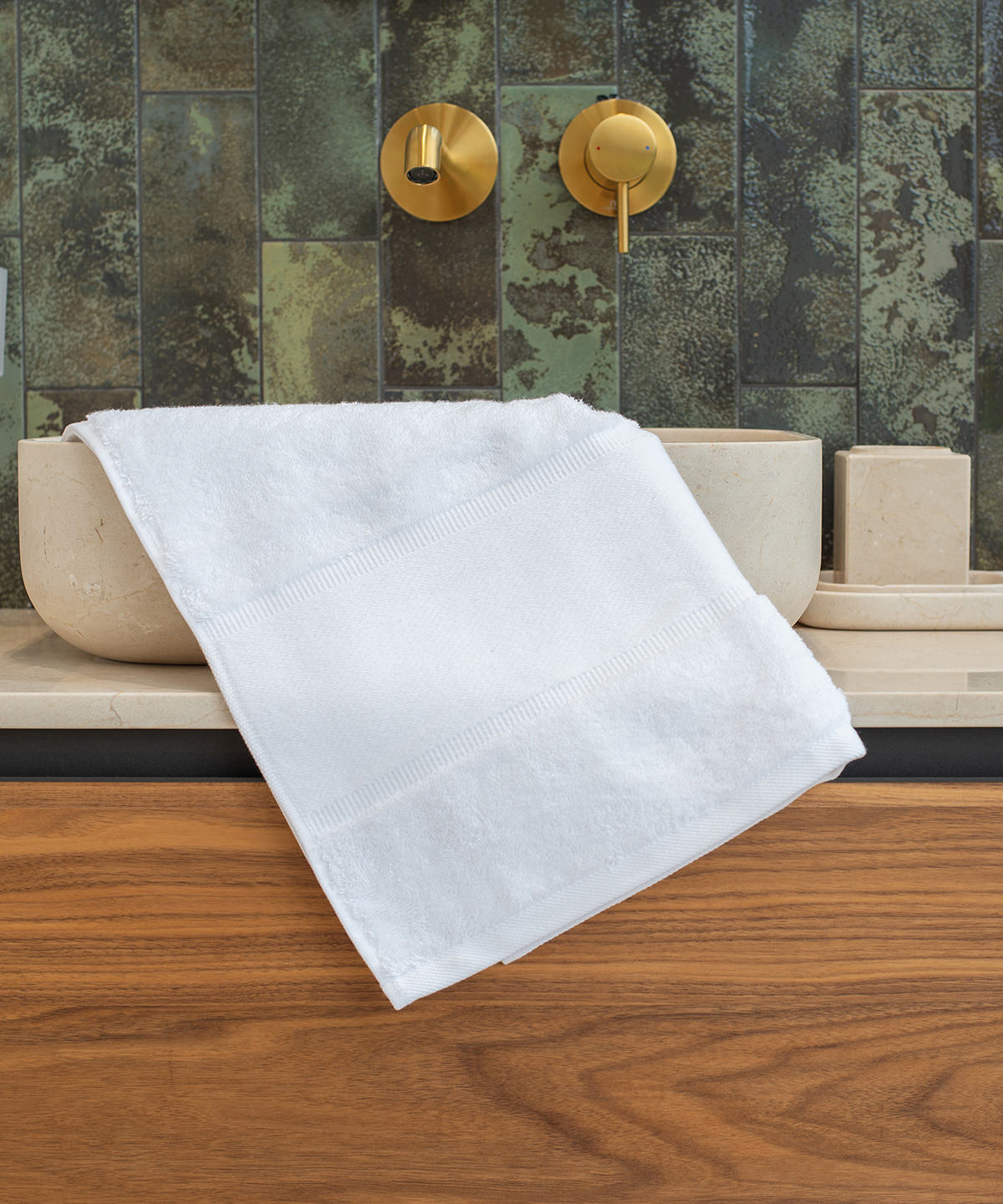 Organic Hand Towel With Printable Border