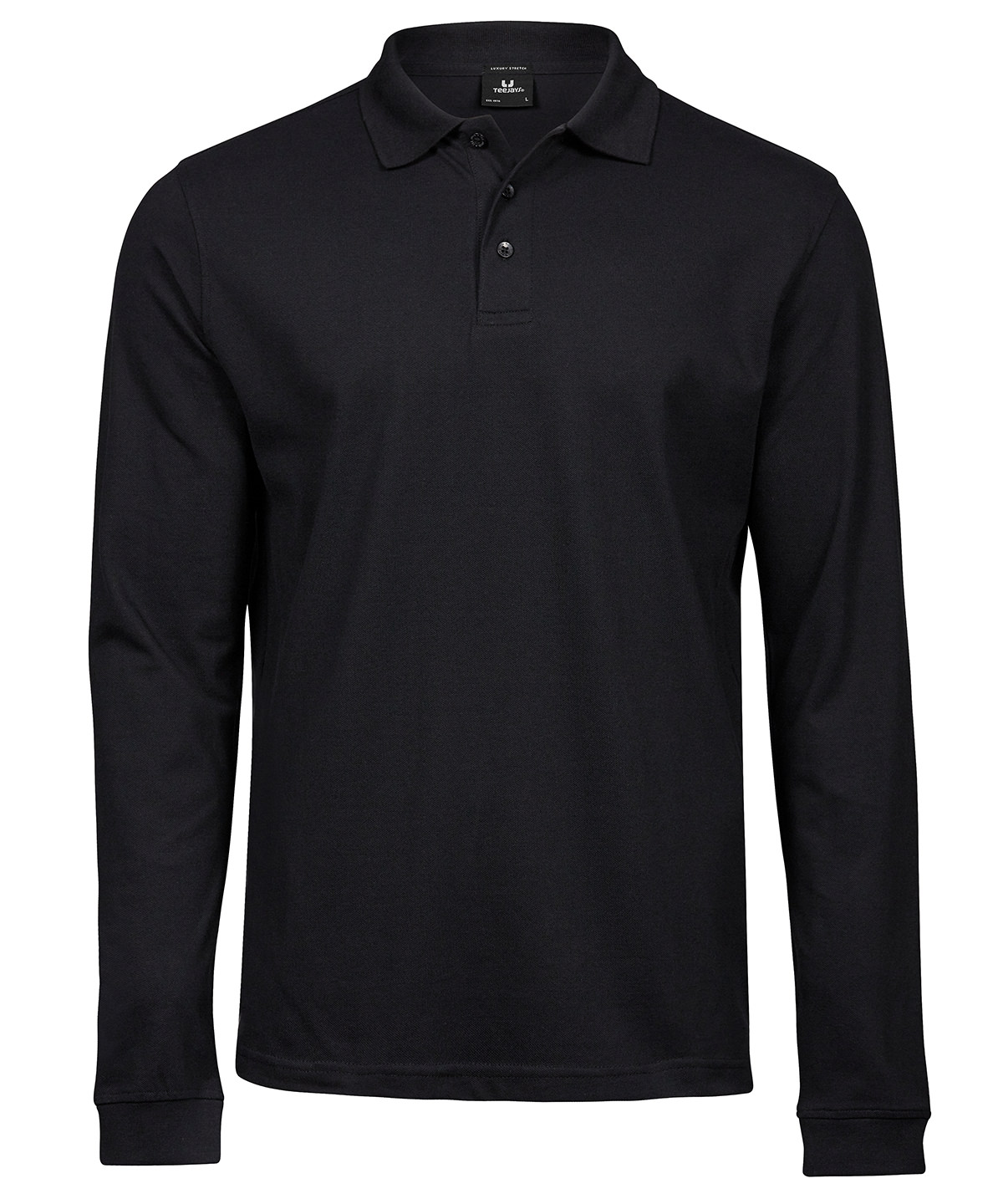 Luxury Stretch Long Sleeve Polo (1406) - Image 2