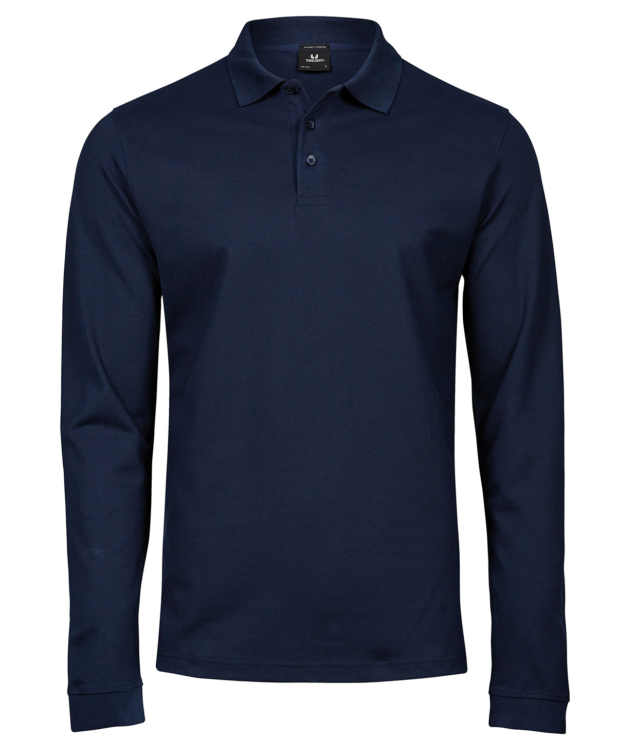 Luxury Stretch Long Sleeve Polo (1406) - Image 3