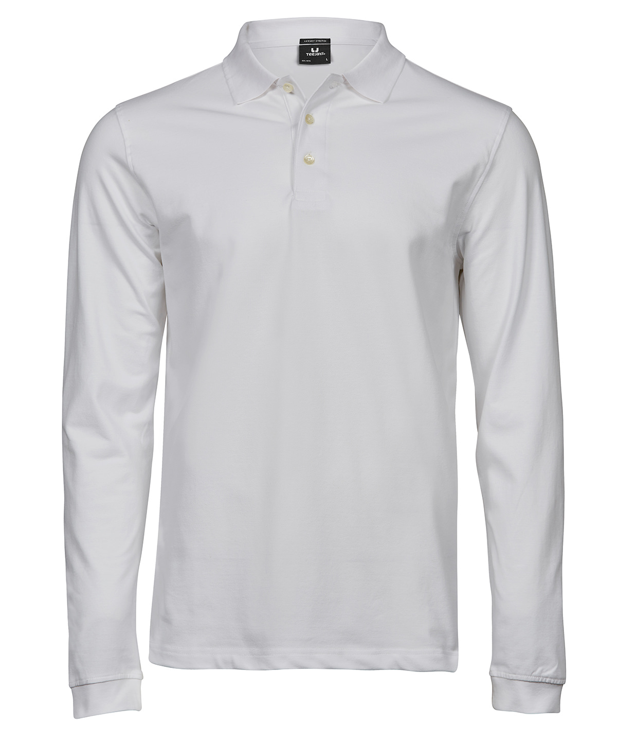 Luxury Stretch Long Sleeve Polo (1406) - Image 4