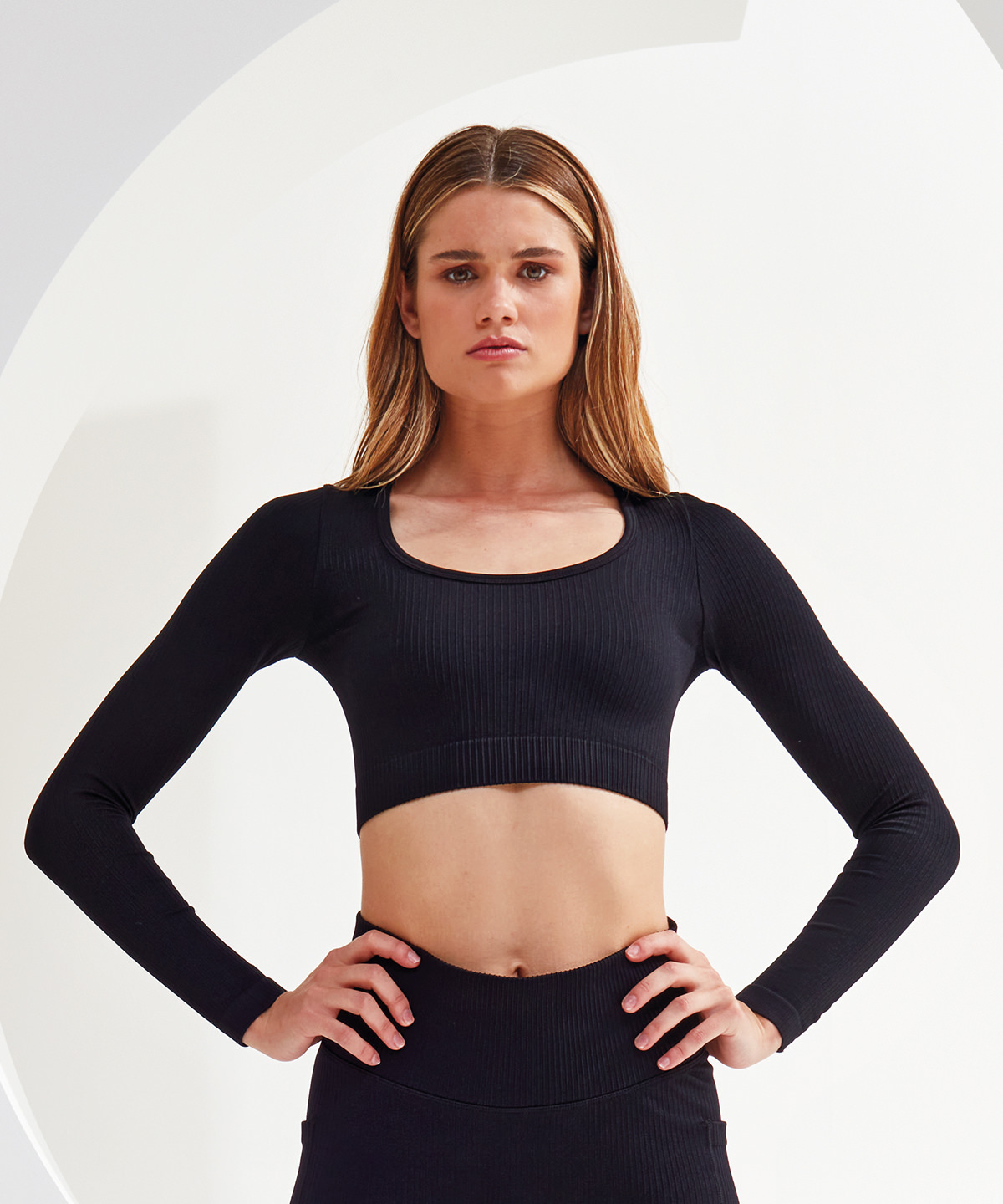 Women's Tridri® Ribbed Seamless '3D Fit' Crop Top