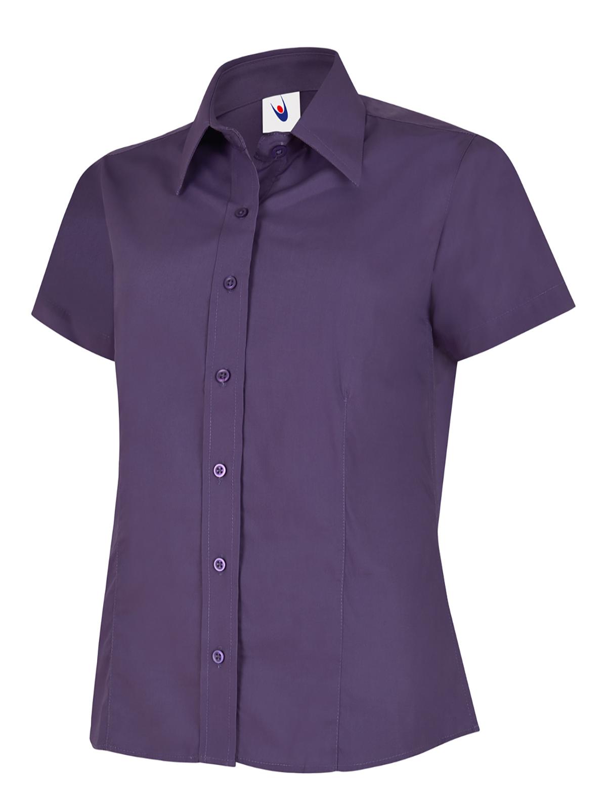 Ladies Poplin Half Sleeve Shirt - Image 9