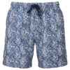 White/Navy Leaf