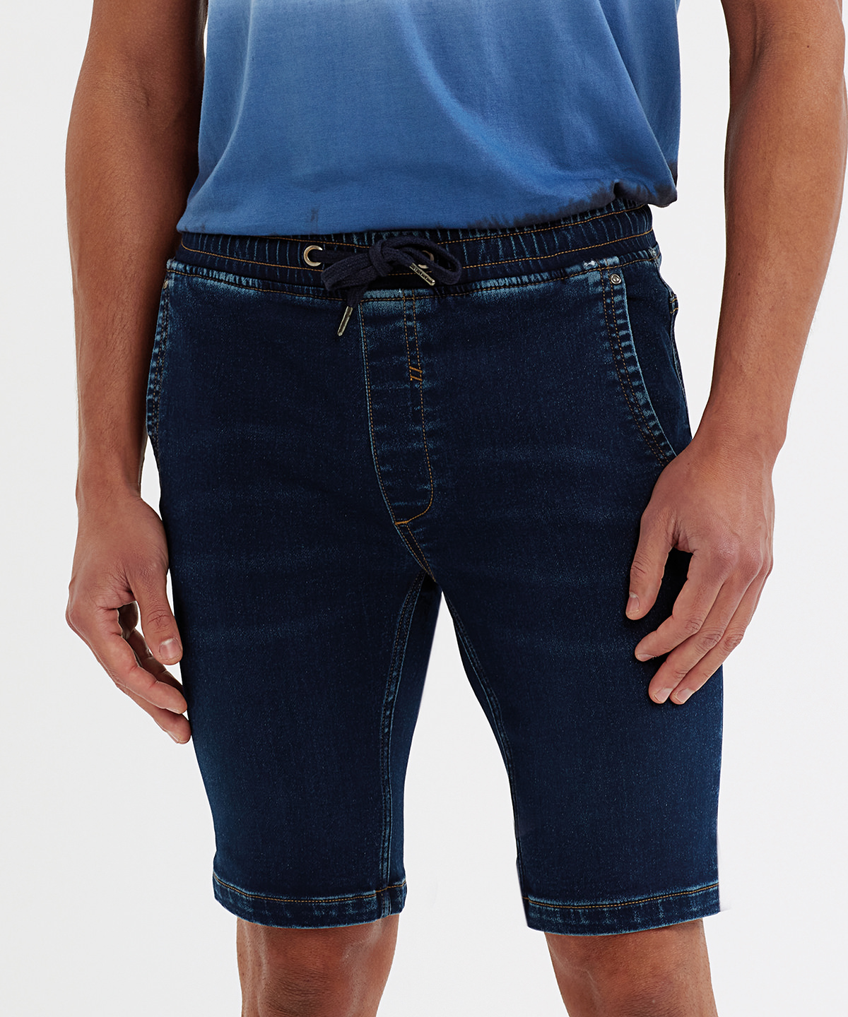 Men's Denim Drawstring Shorts
