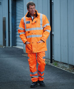 Hi-Vis Polycotton Cargo Trousers With Kneepad Pockets (Hv018T/3M)