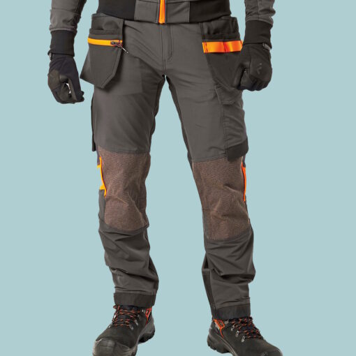 Grey work trousers with holster pockets