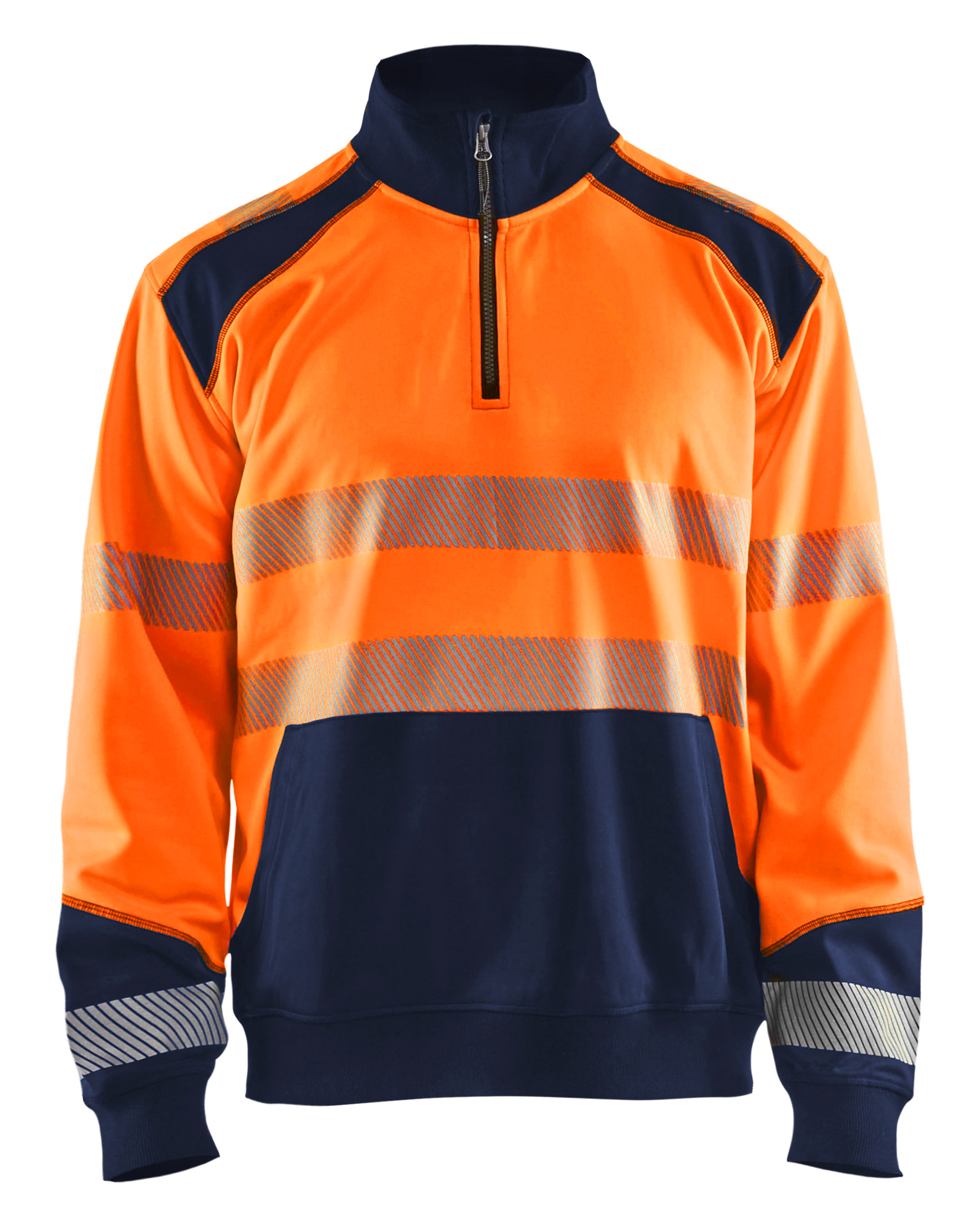 Blåkläder 3556 Hi-Vis sweatshirt with half zip - Image 3