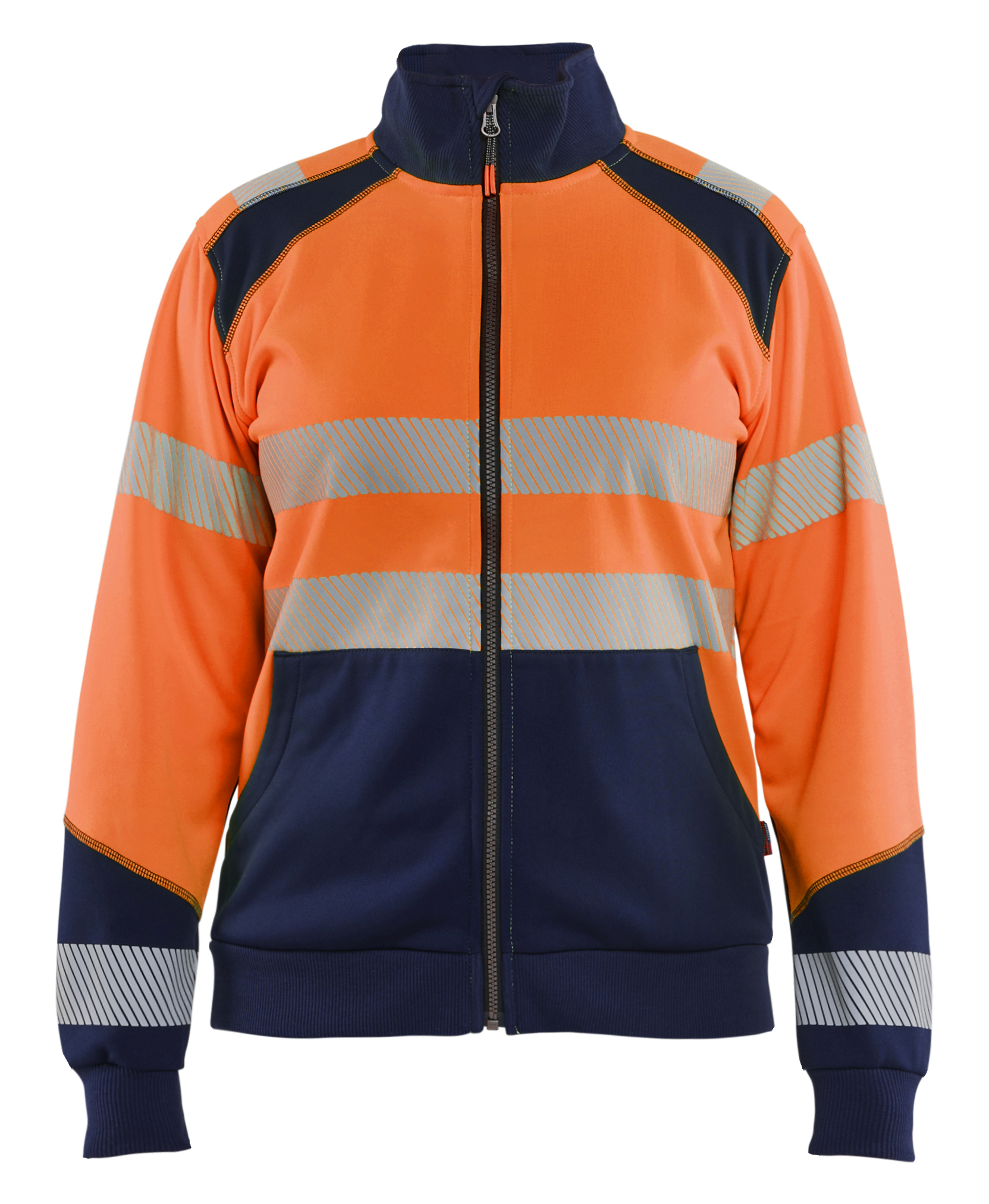 Blåkläder 3508 Women’s Hi-Vis Sweatshirt with zipper - Image 3