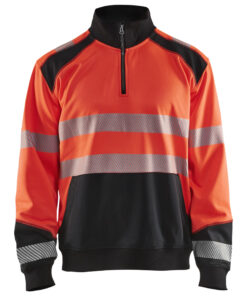 Blåkläder 3556 Hi-Vis sweatshirt with half zip - Image 4