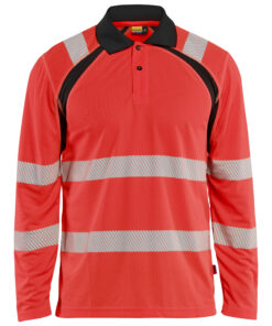 Blåkläder 3598 UV-Protected Long-Sleeved Polo Shirt Hi-Vis - Image 3