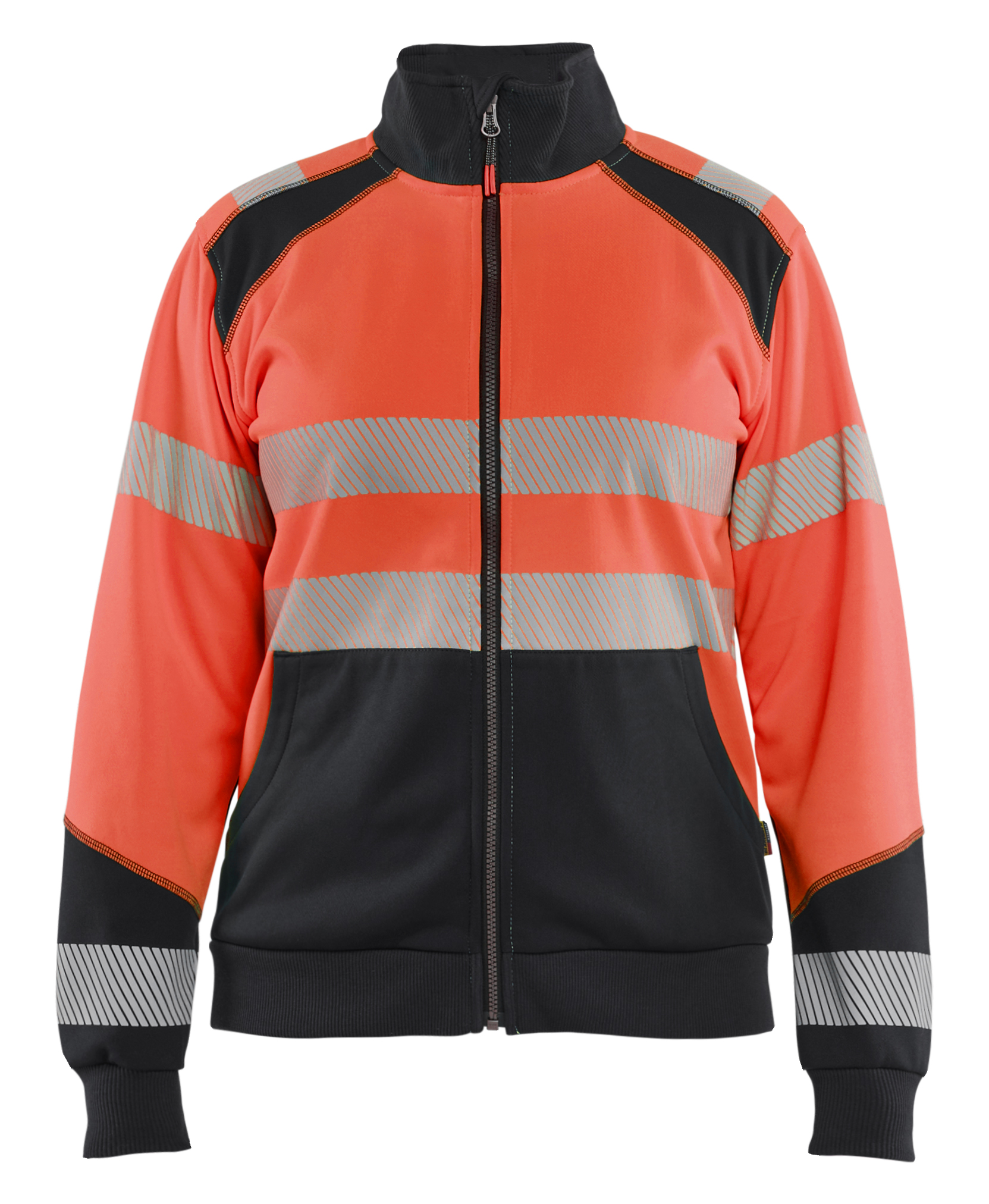 Blåkläder 3508 Women’s Hi-Vis Sweatshirt with zipper - Image 4
