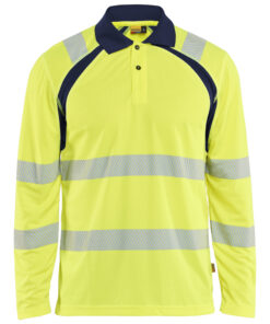 Blåkläder 3598 UV-Protected Long-Sleeved Polo Shirt Hi-Vis - Image 4