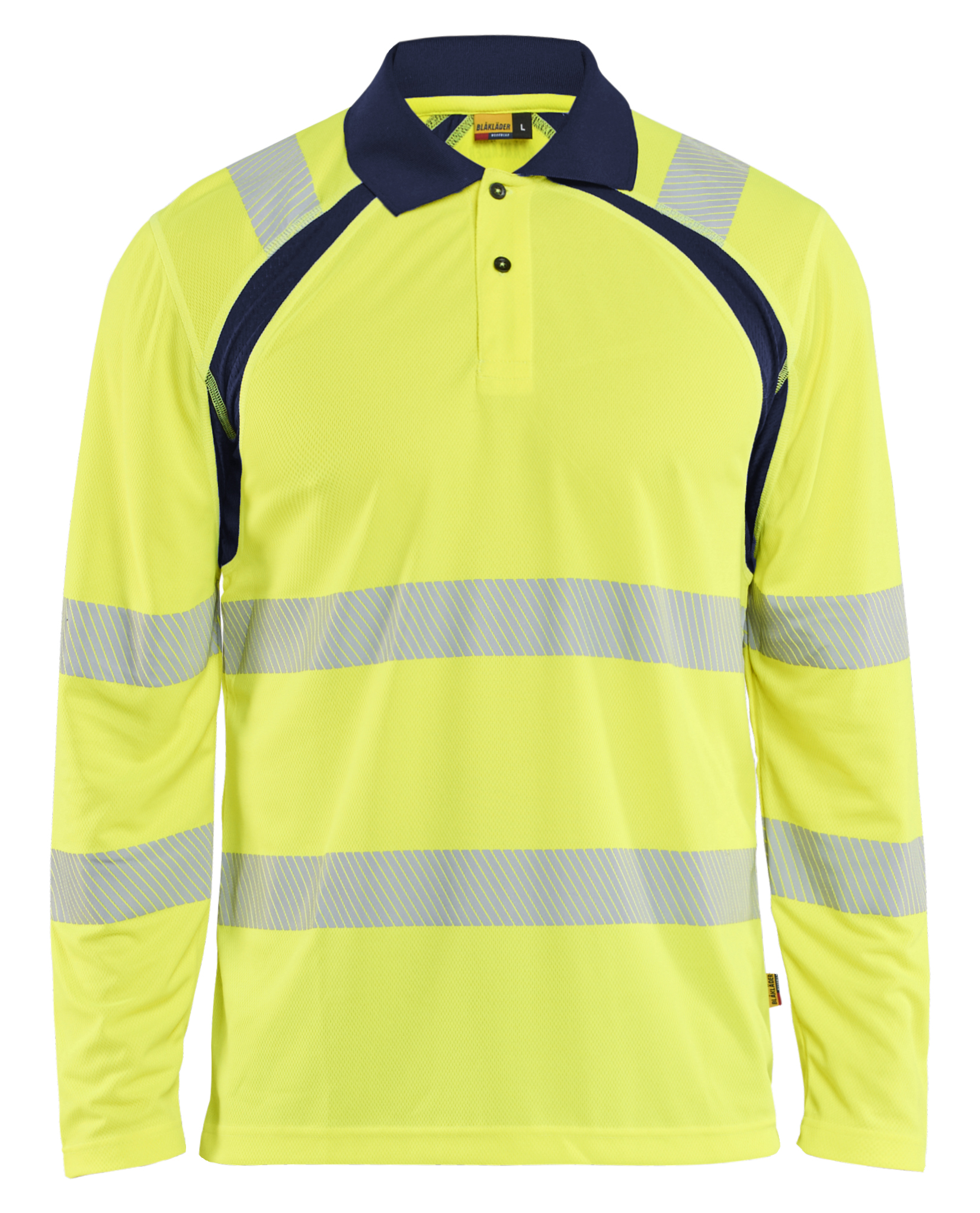 Blåkläder 3598 UV-Protected Long-Sleeved Polo Shirt Hi-Vis - Image 4