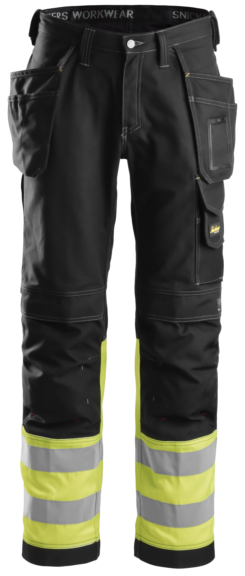 Snickers 3235 High-Vis Class 1 Cotton Trousers Holster Pockets