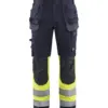 Blåkläder 1482 APC 2 Multinorm Inherent Trousers in Navy Blue/Hi-Vis Yellow