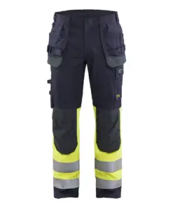 Blåkläder 1482 APC 2 Multinorm Inherent Trousers in Navy Blue/Hi-Vis Yellow