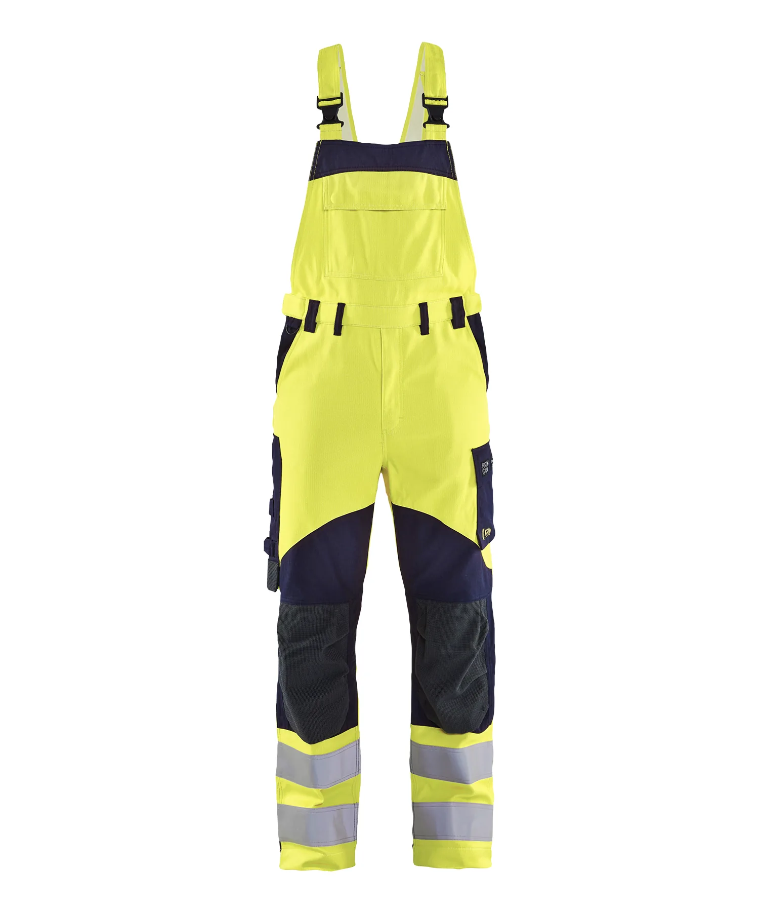 Blåkläder 2891 APC 2 Multinorm Inherent Bib Trousers in Hi-Vis Yellow/Navy Blue