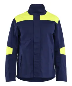 Blåkläder 4801 Welding Jacket in Navy Blue/Hi-Vis Yellow