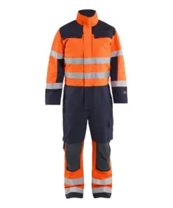 Blåkläder 6379 Multinorm Inherent Coverall - 46% FR polyester in Orange/Navy Blue