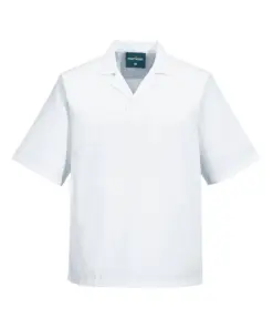 Portwest 2209 Baker's Shirt Short Sleeve in White