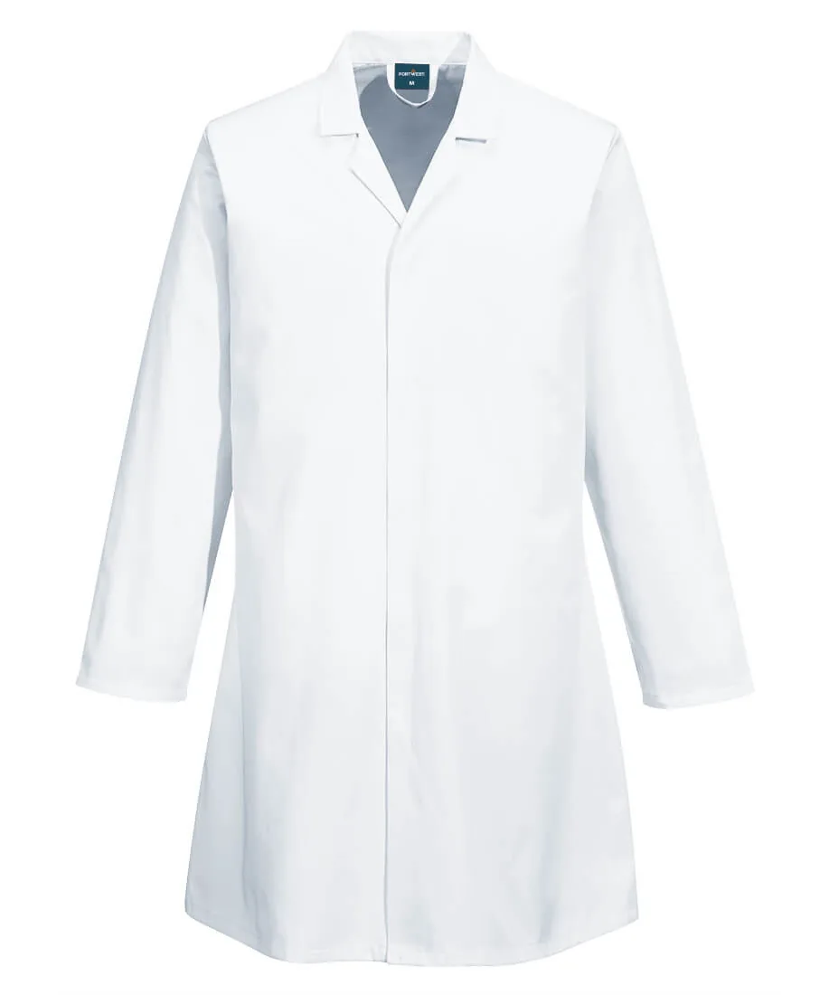 Portwest 2210 Food Industry No Pocket Coat in White
