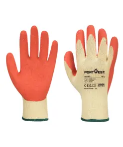 Portwest A100 Grip 10 Latex Glove 12-Pack in Orange