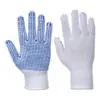 Portwest A111 Liner 7 PVC Polka Dot Glove 12-Pack in White/Blue