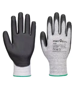 Portwest A124 Grip 13 PU Diamond Knit Glove (Pk12) in Grey/Black