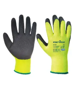 Portwest A140 Cold 10 Latex Crinkle Glove 12-Pack in Black