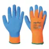 Portwest A145 Cold 7 Latex Crinkle Glove 12-Pack in Orange/Blue
