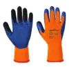 Portwest A185 Cold 7 Latex Crinkle Finger Dipped Glove 12-Pack in Orange/Blue