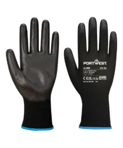 Portwest A195 Grip 13 PU Touchscreen Glove 12-Pack in Black