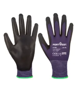 Portwest A195 Grip 13 PU Touchscreen Glove 12-Pack in Purple/Black